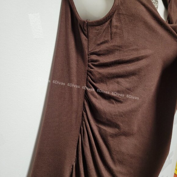 Womens Sleeveless Top, Cotton Brown Top, Comfy Blouse Top - Size S M L XXL - NEW - Picture 6 of 11